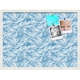 thumbnail image 1 of PinPix 27x20 Custom Cork Bulletin Board White Navy Poster Board Has a Fabric Style Canvas Finish, Framed in White Navy, by ArtToFrames (PinPix-1878), 1 of 5