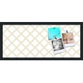 thumbnail image 1 of PinPix 28x12 Custom Cork Bulletin Board Diamond Modern Beige White Poster Board Has a Fabric Style Canvas Finish, Framed in Diamond Modern Beige White, by ArtToFrames (PinPix-1801), 1 of 5