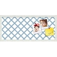 thumbnail image 1 of PinPix 28x12 Custom Cork Bulletin Board Diamond Modern Pattern Navy White Poster Board Has a Fabric Style Canvas Finish, Framed in Diamond Modern Pattern Navy White, by ArtToFrames (PinPix-1805), 1 of 5