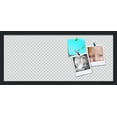 thumbnail image 1 of PinPix 28x12 Custom Cork Bulletin Board Grey Diamond Poster Board Has a Fabric Style Canvas Finish, Framed in Grey Diamond, by ArtToFrames (PinPix-126), 1 of 6