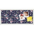 thumbnail image 1 of PinPix 28x12 Custom Cork Bulletin Board Vintage Japanese Floral Navy Poster Board Has a Fabric Style Canvas Finish, Framed in Vintage Japanese Floral Navy, by ArtToFrames (PinPix-1542), 1 of 1