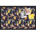 thumbnail image 1 of PinPix 28x18 Custom Cork Bulletin Board Fruit on Vine Black Poster Board Has a Fabric Style Canvas Finish, Framed in Fruit on Vine Black, by ArtToFrames (PinPix-1896), 1 of 5