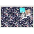 thumbnail image 1 of PinPix 28x18 Custom Cork Bulletin Board Vintage Japanese Floral Navy Poster Board Has a Fabric Style Canvas Finish, Framed in Vintage Japanese Floral Navy, by ArtToFrames (PinPix-1542), 1 of 5