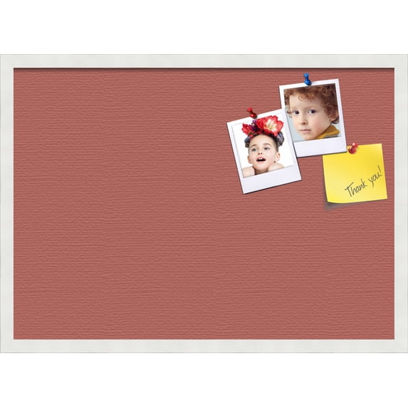 PinPix 28x20 Custom Cork Bulletin Board Crimson Pastel Poster Board Has a Fabric Style Canvas Finish, Framed in Crimson Pastel, by ArtToFrames (PinPix-1807)