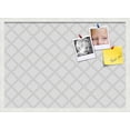 thumbnail image 1 of PinPix 28x20 Custom Cork Bulletin Board Diamond Modern Pattern Grey White Poster Board Has a Fabric Style Canvas Finish, Framed in Diamond Modern Pattern Grey White, by ArtToFrames (PinPix-1803), 1 of 5