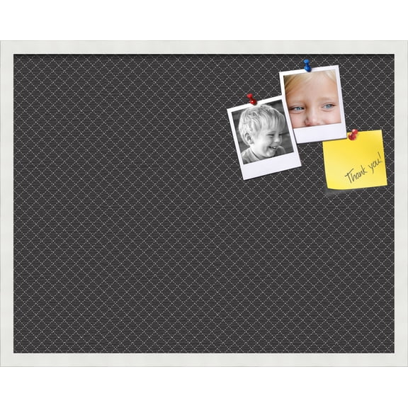 PinPix 28x22 Custom Cork Bulletin Board Black Diamond Poster Board Has a Fabric Style Canvas Finish, Framed in Black Diamond, by ArtToFrames (PinPix-120)