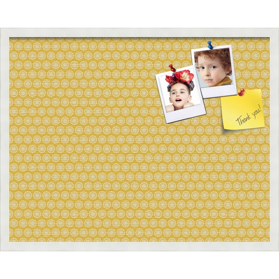 PinPix 28x22 Custom Cork Bulletin Board Vintage Patterns Poster Board Has a Fabric Style Canvas Finish, Framed in Vintage Patterns, by ArtToFrames (PinPix-270)