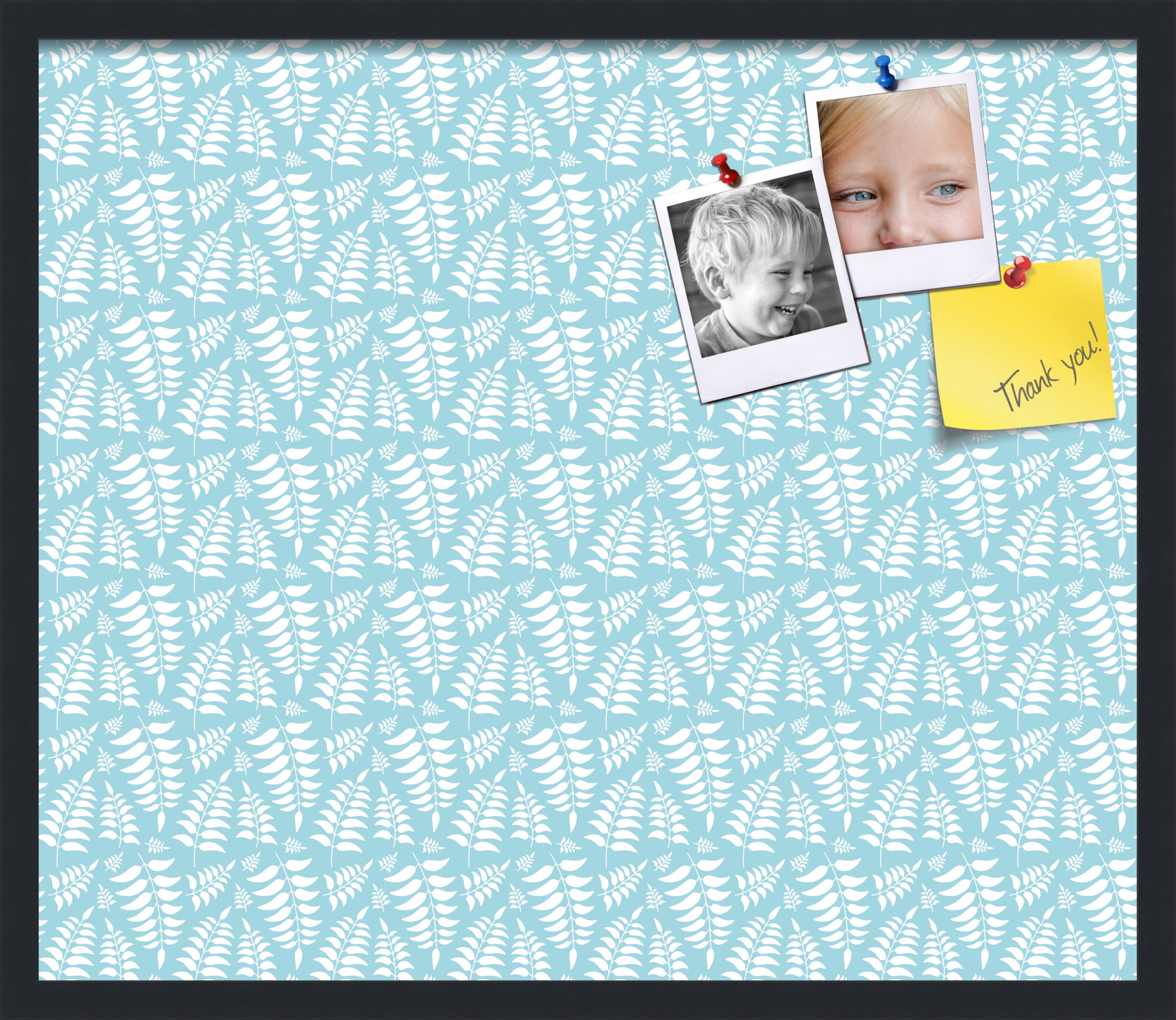 PinPix 28x24 Custom Cork Bulletin Board Fern Lt Blue Poster Board Has a ...