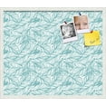 thumbnail image 1 of PinPix 28x24 Custom Cork Bulletin Board White Aqua Poster Board Has a Fabric Style Canvas Finish, Framed in White Aqua, by ArtToFrames (PinPix-1876), 1 of 5