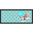 thumbnail image 1 of PinPix 30x12 Custom Cork Bulletin Board Diamond Modern Pattern Aqua White Poster Board Has a Fabric Style Canvas Finish, Framed in Diamond Modern Pattern Aqua White, by ArtToFrames (PinPix-1799), 1 of 5