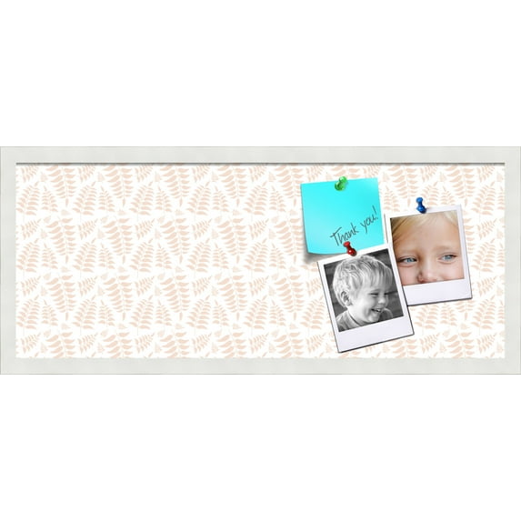 PinPix 30x12 Custom Cork Bulletin Board Fern Lt Natural Poster Board Has a Fabric Style Canvas Finish, Framed in Fern Lt Natural, by ArtToFrames (PinPix-1582)