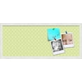 thumbnail image 1 of PinPix 30x12 Custom Cork Bulletin Board Lime Green Chain Poster Board Has a Fabric Style Canvas Finish, Framed in Lime Green Chain, by ArtToFrames (PinPix-573), 1 of 6