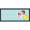 thumbnail image 1 of PinPix 30x12 Custom Cork Bulletin Board Modeco Zig Zag Aqua Poster Board Has a Fabric Style Canvas Finish, Framed in Modeco Zig Zag Aqua, by ArtToFrames (PinPix-1628), 1 of 5