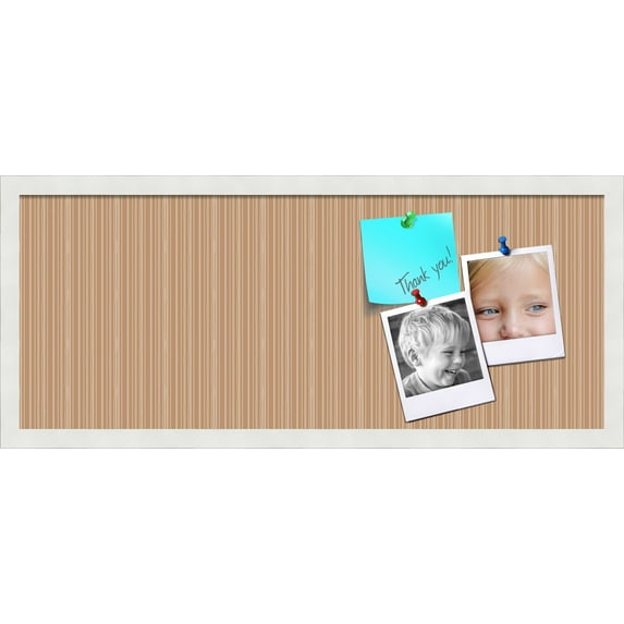 PinPix 30x12 Custom Cork Bulletin Board Poster Board Has a Fabric Style Canvas Finish, Framed in Other, by ArtToFrames (PinPix-612)