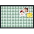 thumbnail image 1 of PinPix 30x20 Custom Cork Bulletin Board Green - White Diamond Poster Board Has a Fabric Style Canvas Finish, Framed in Green - White Diamond, by ArtToFrames (PinPix-330), 1 of 1
