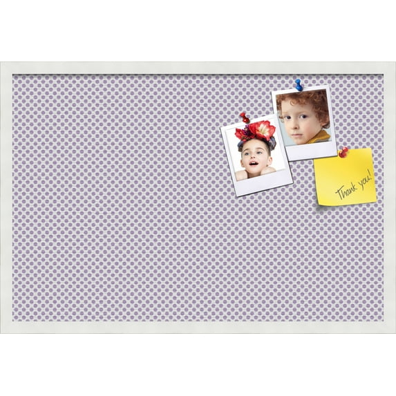PinPix 30x20 Custom Cork Bulletin Board Light Purple Dots Poster Board Has a Fabric Style Canvas Finish, Framed in Light Purple Dots, by ArtToFrames (PinPix-503)