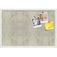 thumbnail image 1 of PinPix 30x20 Custom Cork Bulletin Board Marble Hex White Poster Board Has a Fabric Style Canvas Finish, Framed in Marble Hex White, by ArtToFrames (PinPix-1883), 1 of 5