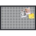thumbnail image 1 of PinPix 30x20 Custom Cork Bulletin Board  Poster Board Has a Fabric Style Canvas Finish, Framed in Grey and White Graphic Lava Pattern, by ArtToFrames (PinPix-231), 1 of 5