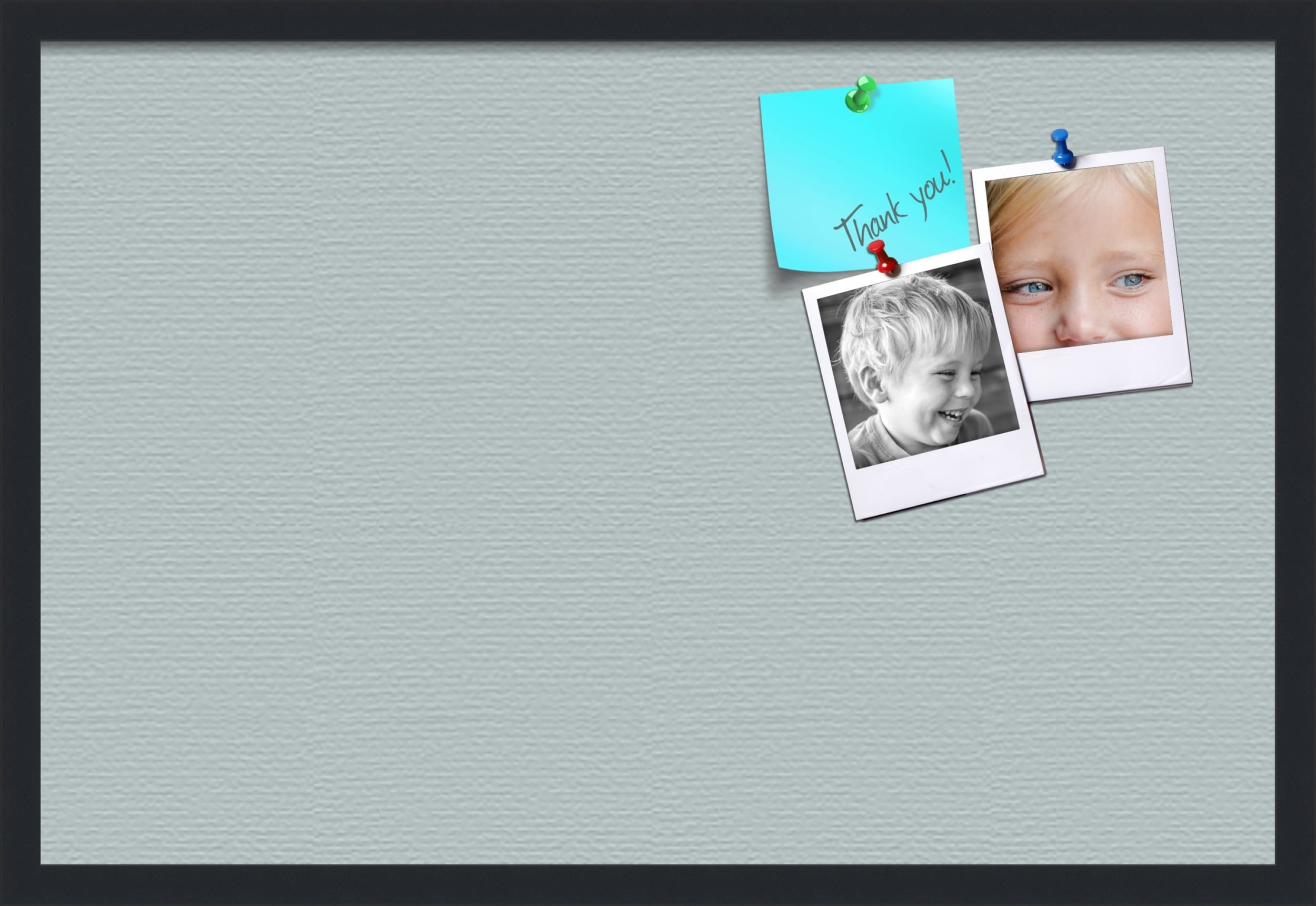 PinPix 30x20 Custom Cork Bulletin Board Soft Blue Poster Board Has a ...