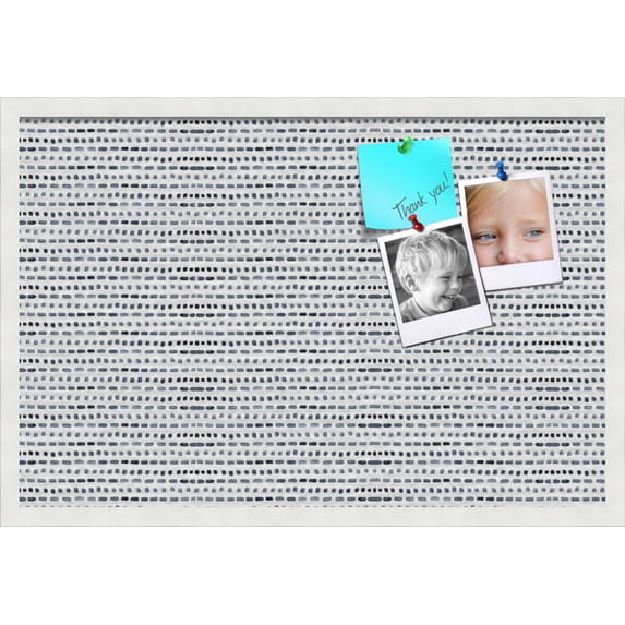 PinPix 30x20 Custom Cork Bulletin Board Watercolor Raindrops Navy Poster Board Has a Fabric Style Canvas Finish, Framed in Watercolor Raindrops Navy, by ArtToFrames (PinPix-1884)