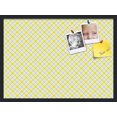 thumbnail image 1 of PinPix 30x22 Custom Cork Bulletin Board Argyle Bright Yellow Poster Board Has a Fabric Style Canvas Finish, Framed in Argyle Bright Yellow, by ArtToFrames (PinPix-647), 1 of 6