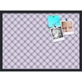 thumbnail image 1 of PinPix 30x22 Custom Cork Bulletin Board Argyle Lilac Poster Board Has a Fabric Style Canvas Finish, Framed in Argyle Lilac, by ArtToFrames (PinPix-639), 1 of 6
