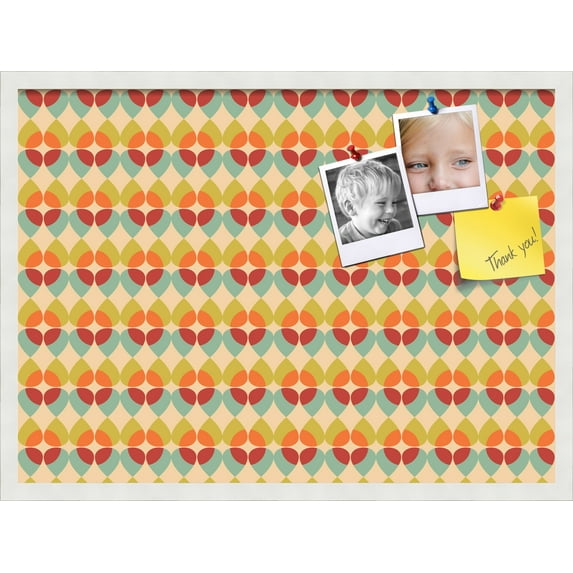 PinPix 30x22 Custom Cork Bulletin Board Kaliedescope Poster Board Has a Fabric Style Canvas Finish, Framed in Kaliedescope, by ArtToFrames (PinPix-564)