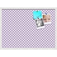 thumbnail image 1 of PinPix 30x22 Custom Cork Bulletin Board Light Purple Clover Poster Board Has a Fabric Style Canvas Finish, Framed in Light Purple Clover, by ArtToFrames (PinPix-539), 1 of 5