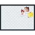 thumbnail image 1 of PinPix 30x22 Custom Cork Bulletin Board Peaks Modern Pattern White Navy Poster Board Has a Fabric Style Canvas Finish, Framed in Peaks Modern Pattern White Navy, by ArtToFrames (PinPix-1797), 1 of 6