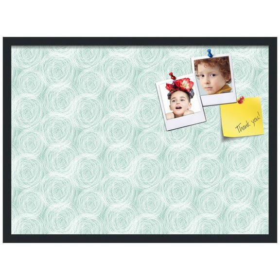 PinPix ArtToFrames 28x20 Custom Cork Bulletin Board    Poster Board Has a Fabric Style Canvas Finish, Framed in Satin Black (PinPix-1926)