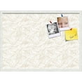 thumbnail image 1 of PinPix 30x22 Custom Cork Bulletin Board White Sand Poster Board Has a Fabric Style Canvas Finish, Framed in White Sand, by ArtToFrames (PinPix-1880), 1 of 5