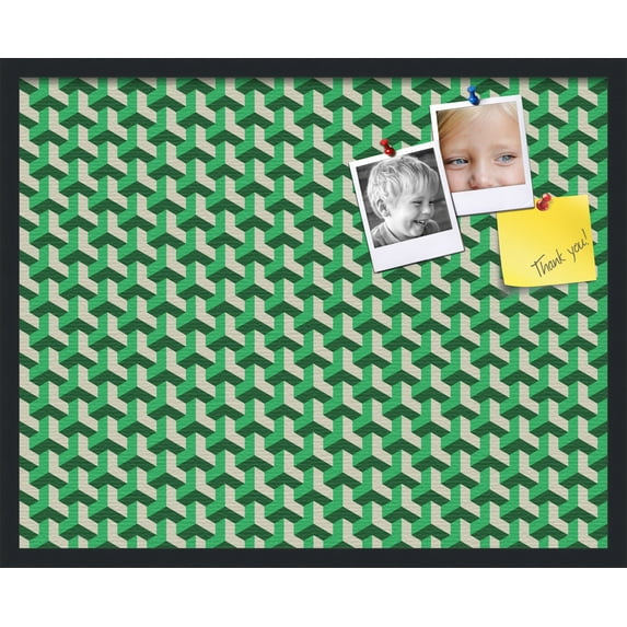 PinPix 30x24 Custom Cork Bulletin Board Baus Green Beige Poster Board Has a Fabric Style Canvas Finish, Framed in Baus Green Beige, by ArtToFrames (PinPix-1531)