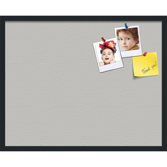 PinPix 30x24 Custom Cork Bulletin Board Light Stone Poster Board Has a Fabric Style Canvas Finish, Framed in Light Stone, by ArtToFrames (PinPix-1809)