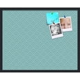 thumbnail image 1 of PinPix 30x24 Custom Cork Bulletin Board Peaks Modern Pattern Aqua Poster Board Has a Fabric Style Canvas Finish, Framed in Peaks Modern Pattern Aqua, by ArtToFrames (PinPix-1790), 1 of 6
