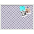 thumbnail image 1 of PinPix 32x24 Custom Cork Bulletin Board Argyle Lilac Poster Board Has a Fabric Style Canvas Finish, Framed in Argyle Lilac, by ArtToFrames (PinPix-639), 1 of 6