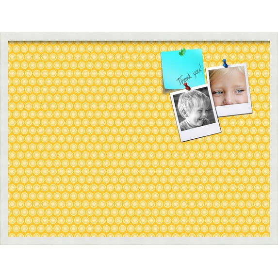 PinPix 32x24 Custom Cork Bulletin Board Vintage Patterns Poster Board Has a Fabric Style Canvas Finish, Framed in Vintage Patterns, by ArtToFrames (PinPix-270)