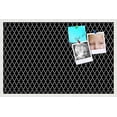 thumbnail image 1 of PinPix 34x22 Custom Cork Bulletin Board Quatrefoil Black Poster Board Has a Fabric Style Canvas Finish, Framed in Quatrefoil Black, by ArtToFrames (PinPix-116), 1 of 1