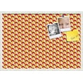 thumbnail image 1 of PinPix 34x24 Custom Cork Bulletin Board Baus Red Gold Poster Board Has a Fabric Style Canvas Finish, Framed in Baus Red Gold, by ArtToFrames (PinPix-1533), 1 of 1