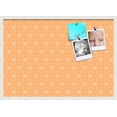 thumbnail image 1 of PinPix 34x24 Custom Cork Bulletin Board Floral Muted Orange Poster Board Has a Fabric Style Canvas Finish, Framed in Floral Muted Orange, by ArtToFrames (PinPix-546), 1 of 6