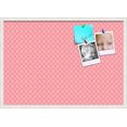 thumbnail image 1 of PinPix 34x24 Custom Cork Bulletin Board Light Pink Chain Poster Board Has a Fabric Style Canvas Finish, Framed in Light Pink Chain, by ArtToFrames (PinPix-574), 1 of 6