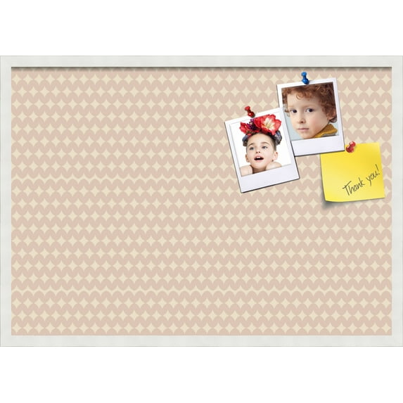 PinPix 34x24 Custom Cork Bulletin Board Light Pink Diamond Poster Board Has a Fabric Style Canvas Finish, Framed in Light Pink Diamond, by ArtToFrames (PinPix-294)