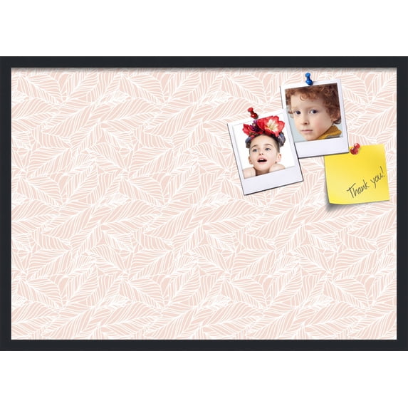 PinPix 34x24 Custom Cork Bulletin Board Peach White Poster Board Has a Fabric Style Canvas Finish, Framed in Peach White, by ArtToFrames (PinPix-1874)
