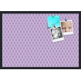 thumbnail image 1 of PinPix 34x24 Custom Cork Bulletin Board Quatrefoil Lt Pur Poster Board Has a Fabric Style Canvas Finish, Framed in Quatrefoil Lt Pur, by ArtToFrames (PinPix-489), 1 of 1