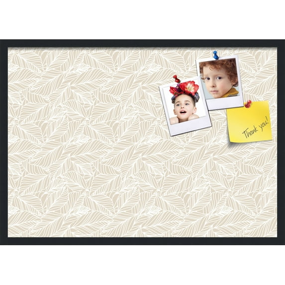 PinPix 34x24 Custom Cork Bulletin Board Sand White Poster Board Has a Fabric Style Canvas Finish, Framed in Sand White, by ArtToFrames (PinPix-1875)