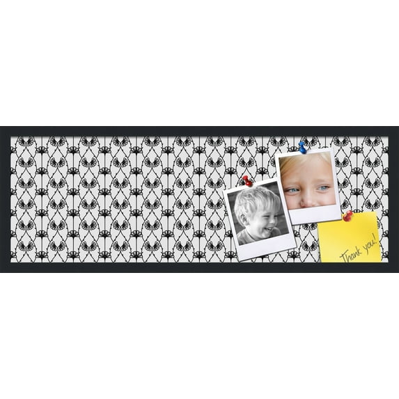 PinPix 36x12 Custom Cork Bulletin Board Floral design Deconstructed Floral Poster Board Has a Fabric Style Canvas Finish, Framed in Floral design Deconstructed Floral, by ArtToFrames (PinPix-206)