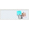 thumbnail image 1 of PinPix 36x12 Custom Cork Bulletin Board Peaks Modern Pattern White Navy Poster Board Has a Fabric Style Canvas Finish, Framed in Peaks Modern Pattern White Navy, by ArtToFrames (PinPix-1797), 1 of 6