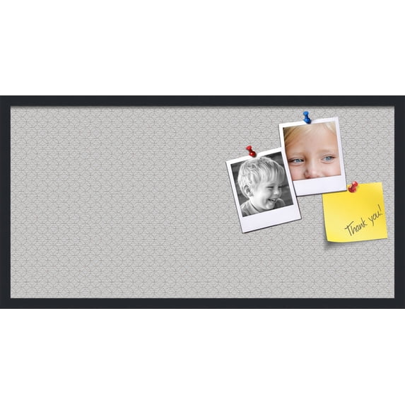 PinPix 36x18 Custom Cork Bulletin Board Beige Circles Poster Board Has a Fabric Style Canvas Finish, Framed in Beige Circles, by ArtToFrames (PinPix-491)