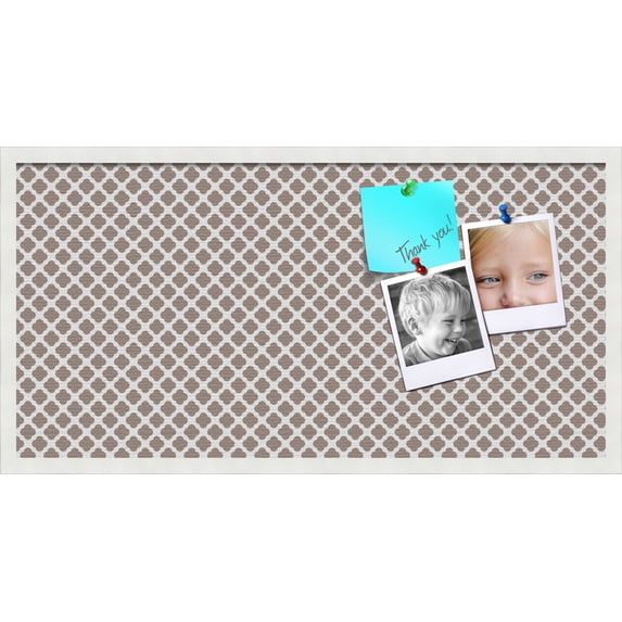 PinPix 36x18 Custom Cork Bulletin Board Brown Clover Poster Board Has a Fabric Style Canvas Finish, Framed in Brown Clover, by ArtToFrames (PinPix-535)