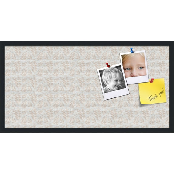 PinPix 36x18 Custom Cork Bulletin Board Fern Lt Natural Poster Board Has a Fabric Style Canvas Finish, Framed in Fern Lt Natural, by ArtToFrames (PinPix-1582)