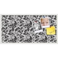 thumbnail image 1 of PinPix 36x18 Custom Cork Bulletin Board Floral Black Leaf Poster Board Has a Fabric Style Canvas Finish, Framed in Floral Black Leaf, by ArtToFrames (PinPix-180), 1 of 6
